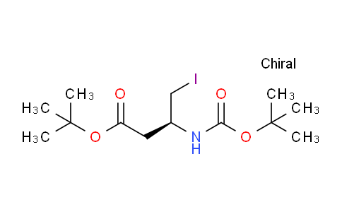 CAS No. 1802736-56-6, (S)-tert-Butyl 3-((tert-butoxycarbonyl)amino)-4-iodobutanoate