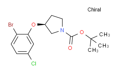 CAS No. 1609116-53-1, (S)-tert-Butyl 3-(2-bromo-5-chlorophenoxy)pyrrolidine-1-carboxylate
