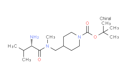 CAS No. 1353993-92-6, (S)-tert-Butyl 4-((2-amino-N,3-dimethylbutanamido)methyl)piperidine-1-carboxylate