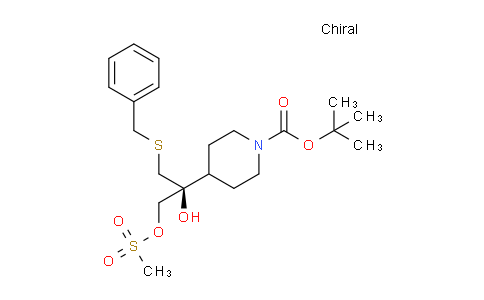 CAS No. 158469-74-0, (S)-tert-Butyl 4-(1-(benzylthio)-2-hydroxy-3-((methylsulfonyl)oxy)propan-2-yl)piperidine-1-carboxylate