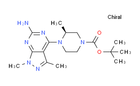 CAS No. 1616415-40-7, (S)-tert-Butyl 4-(6-amino-1,3-dimethyl-1H-pyrazolo[3,4-d]pyrimidin-4-yl)-3-methylpiperazine-1-carboxylate