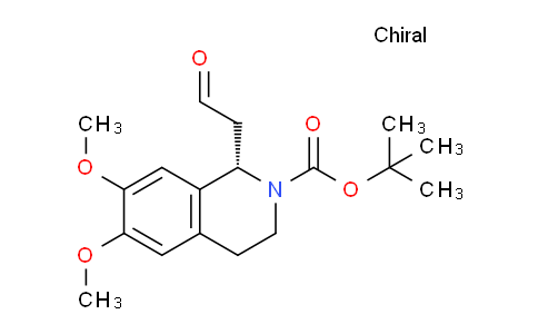 CAS No. 1415385-76-0, (S)-tert-Butyl 6,7-dimethoxy-1-(2-oxoethyl)-3,4-dihydroisoquinoline-2(1H)-carboxylate