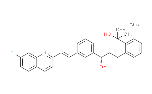CAS No. 287930-77-2, (S,E)-1-(3-(2-(7-Chloroquinolin-2-yl)vinyl)phenyl)-3-(2-(2-hydroxypropan-2-yl)phenyl)propan-1-ol