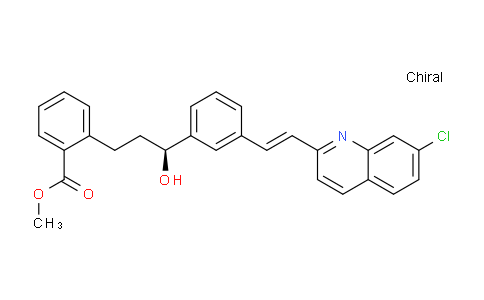 CAS No. 181139-72-0, (S,E)-Methyl 2-(3-(3-(2-(7-chloroquinolin-2-yl)vinyl)phenyl)-3-hydroxypropyl)benzoate