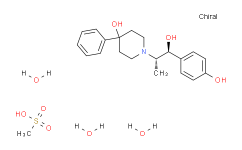 CAS No. 189894-57-3, 1-((1S,2S)-1-Hydroxy-1-(4-hydroxyphenyl)propan-2-yl)-4-phenylpiperidin-4-ol methanesulfonate trihydrate