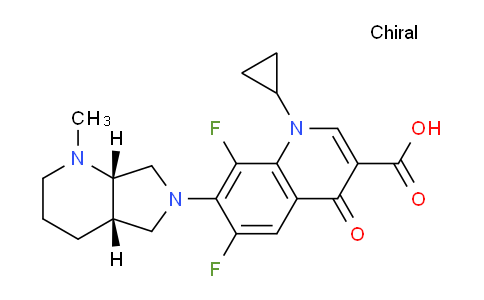 CAS No. 151213-35-3, 1-Cyclopropyl-6,8-difluoro-7-((4aS,7aS)-1-methylhexahydro-1H-pyrrolo[3,4-b]pyridin-6(2H)-yl)-4-oxo-1,4-dihydroquinoline-3-carboxylic acid
