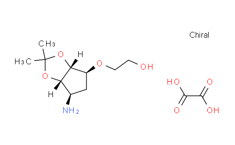 CAS No. 1402150-30-4, 2-(((3aR,4S,6R,6aS)-6-Amino-2,2-dimethyltetrahydro-3aH-cyclopenta[d][1,3]dioxol-4-yl)oxy)ethanol oxalate