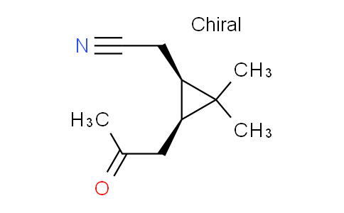 CAS No. 110847-02-4, 2-((1R,3S)-2,2-Dimethyl-3-(2-oxopropyl)cyclopropyl)acetonitrile