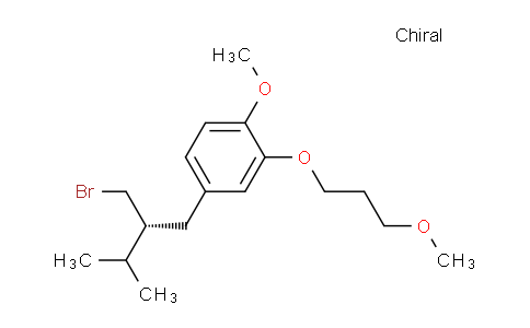 CAS No. 172900-69-5, 2-(3-Methoxypropoxy)-4-((R)-2-(bromomethyl)-3-methylbutyl)-1-methoxybenzene