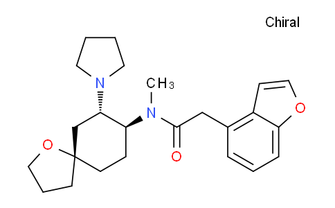 CAS No. 124378-77-4, 2-(Benzofuran-4-yl)-N-methyl-N-((5R,7S,8S)-7-(pyrrolidin-1-yl)-1-oxaspiro[4.5]decan-8-yl)acetamide