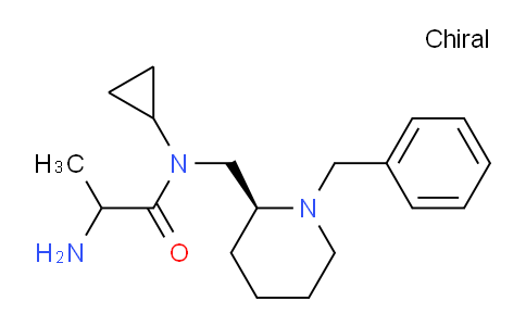 CAS No. 1354024-98-8, 2-Amino-N-(((S)-1-benzylpiperidin-2-yl)methyl)-N-cyclopropylpropanamide