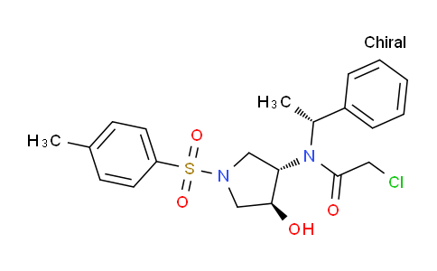 CAS No. 1159908-19-6, 2-Chloro-N-((3S,4S)-4-hydroxy-1-tosylpyrrolidin-3-yl)-N-((R)-1-phenylethyl)acetamide