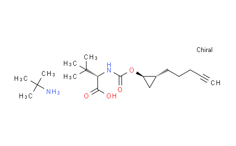 CAS No. 1425038-21-6, 2-Methylpropan-2-amine (S)-3,3-dimethyl-2-((((1R,2R)-2-(pent-4-yn-1-yl)cyclopropoxy)carbonyl)amino)butanoate