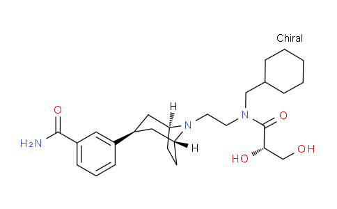 CAS No. 949904-48-7, 3-((1R,3R,5S)-8-(2-((S)-N-(Cyclohexylmethyl)-2,3-dihydroxypropanamido)ethyl)-8-azabicyclo[3.2.1]octan-3-yl)benzamide