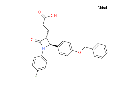 CAS No. 204589-82-2, 3-((2S,3R)-2-(4-(Benzyloxy)phenyl)-1-(4-fluorophenyl)-4-oxoazetidin-3-yl)propanoic acid