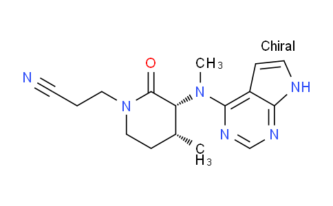 3-((3R,4R)-4-Methyl-3-(methyl(7H-pyrrolo[2,3-d]pyrimidin-4-yl)amino)-2-oxopiperidin-1-yl)propanenitrile