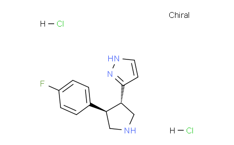 CAS No. 1217731-62-8, 3-((3S,4R)-4-(4-Fluorophenyl)pyrrolidin-3-yl)-1H-pyrazole dihydrochloride