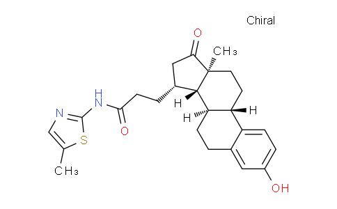 CAS No. 852519-81-4, 3-((8R,9S,13S,14S,15R)-3-Hydroxy-13-methyl-17-oxo-7,8,9,11,12,13,14,15,16,17-decahydro-6H-cyclopenta[a]phenanthren-15-yl)-N-(5-methylthiazol-2-yl)propanamide