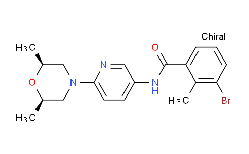 CAS No. 1221721-86-3, 3-Bromo-N-(6-((2R,6S)-2,6-dimethylmorpholino)pyridin-3-yl)-2-methylbenzamide