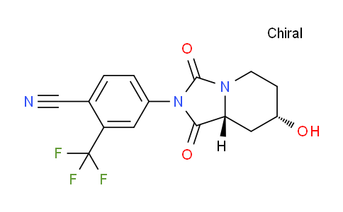 4-((7S,8AR)-7-hydroxy-1,3-dioxohexahydroimidazo[1,5-a]pyridin-2(3H)-yl)-2-(trifluoromethyl)benzonitrile