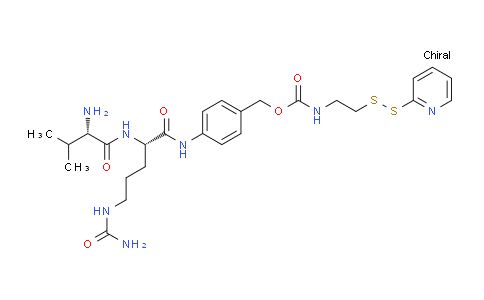 CAS No. 1610769-13-5, 4-((S)-2-((S)-2-amino-3-methylbutanamido)-5-ureidopentanamido)benzyl 2-(pyridin-2-yldisulfanyl)ethylcarbamate