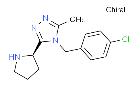 CAS No. 1140495-90-4, 4-(4-Chlorobenzyl)-3-methyl-5-((R)-pyrrolidin-2-yl)-4H-1,2,4-triazole