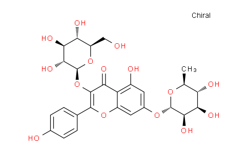 CAS No. 2392-95-2, 4H-1-Benzopyran-4-one, 7-[(6-deoxy-α-L-mannopyranosyl)oxy]-3-(β-D-glucopyranosyloxy)-5-hydroxy-2-(4-hydroxyphenyl)-