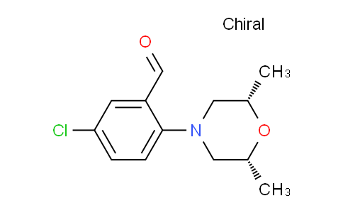 CAS No. 1241675-81-9, 5-Chloro-2-((2R,6S)-2,6-dimethylmorpholino)benzaldehyde