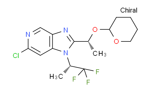 CAS No. 1612174-31-8, 6-Chloro-2-((1R)-1-((tetrahydro-2H-pyran-2-yl)oxy)ethyl)-1-((S)-1,1,1-trifluoropropan-2-yl)-1H-imidazo[4,5-c]pyridine