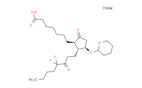 CAS No. 876068-08-5, 7-((1R,2R,3R)-2-(4,4-Difluoro-3-oxooctyl)-5-oxo-3-((tetrahydro-2H-pyran-2-yl)oxy)cyclopentyl)heptanoic acid