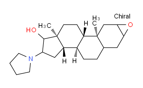 CAS No. 119302-19-1, Androstan-17-ol, 2,3-epoxy-16-(1-pyrrolidinyl)-, (2α,3α,5α,16β,17β)-