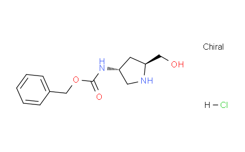 CAS No. 1194057-62-9, Benzyl ((3R,5S)-5-(hydroxymethyl)pyrrolidin-3-yl)carbamate hydrochloride