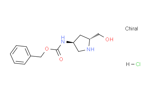 CAS No. 1217751-87-5, Benzyl ((3S,5R)-rel-5-(hydroxymethyl)pyrrolidin-3-yl)carbamate hydrochloride