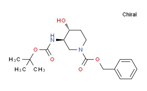 CAS No. 1052715-76-0, Benzyl (3R,4R)-3-(tert-butoxycarbonylamino)-4-hydroxypiperidine-1-carboxylate