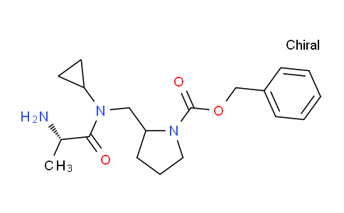 CAS No. 1354027-68-1, Benzyl 2-(((S)-2-amino-N-cyclopropylpropanamido)methyl)pyrrolidine-1-carboxylate