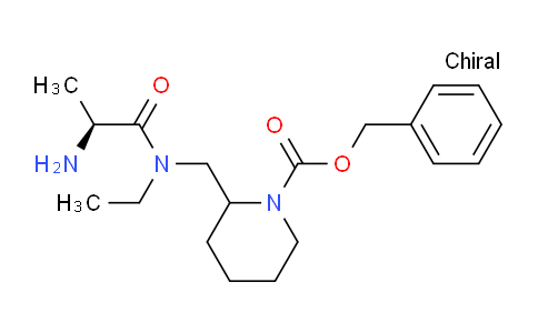 CAS No. 1354033-12-7, Benzyl 2-(((S)-2-amino-N-ethylpropanamido)methyl)piperidine-1-carboxylate