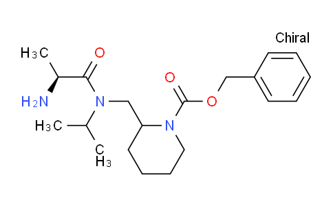 CAS No. 1354025-67-4, Benzyl 2-(((S)-2-amino-N-isopropylpropanamido)methyl)piperidine-1-carboxylate