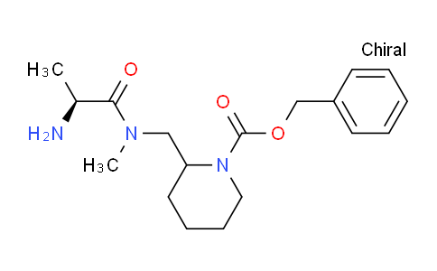 CAS No. 1354024-37-5, Benzyl 2-(((S)-2-amino-N-methylpropanamido)methyl)piperidine-1-carboxylate