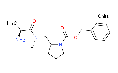CAS No. 1354027-26-1, Benzyl 2-(((S)-2-amino-N-methylpropanamido)methyl)pyrrolidine-1-carboxylate