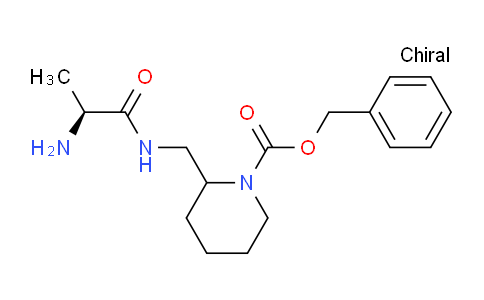 CAS No. 1354028-99-1, Benzyl 2-(((S)-2-aminopropanamido)methyl)piperidine-1-carboxylate