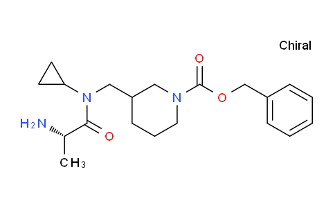 CAS No. 1354027-77-2, Benzyl 3-(((S)-2-amino-N-cyclopropylpropanamido)methyl)piperidine-1-carboxylate