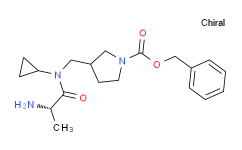 CAS No. 1354025-72-1, Benzyl 3-(((S)-2-amino-N-cyclopropylpropanamido)methyl)pyrrolidine-1-carboxylate