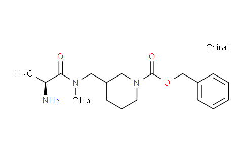 CAS No. 1354029-64-3, Benzyl 3-(((S)-2-amino-N-methylpropanamido)methyl)piperidine-1-carboxylate