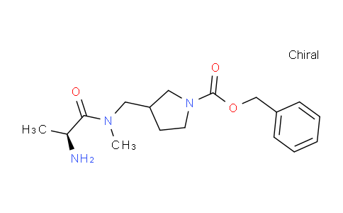 CAS No. 1354029-77-8, Benzyl 3-(((S)-2-amino-N-methylpropanamido)methyl)pyrrolidine-1-carboxylate