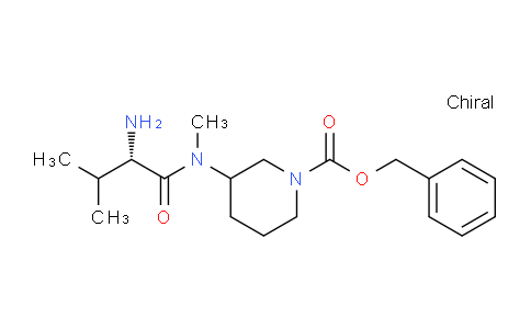 CAS No. 1354023-80-5, Benzyl 3-((S)-2-amino-N,3-dimethylbutanamido)piperidine-1-carboxylate