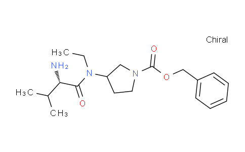 CAS No. 1354024-29-5, Benzyl 3-((S)-2-amino-N-ethyl-3-methylbutanamido)pyrrolidine-1-carboxylate