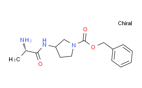 CAS No. 1354029-74-5, Benzyl 3-((S)-2-aminopropanamido)pyrrolidine-1-carboxylate