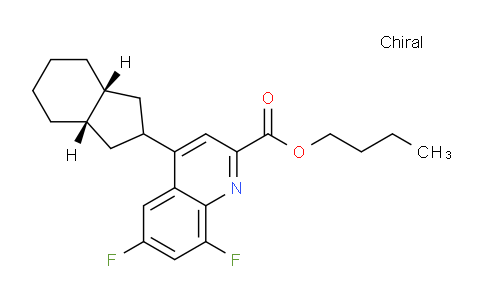 CAS No. 1951444-45-3, Butyl 6,8-difluoro-4-((3aR,7aS)-octahydro-1H-inden-2-yl)quinoline-2-carboxylate