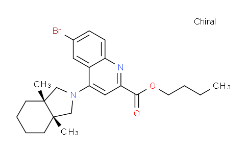 CAS No. 1951439-86-3, Butyl 6-bromo-4-((3aR,7aS)-3a,7a-dimethylhexahydro-1H-isoindol-2(3H)-yl)quinoline-2-carboxylate