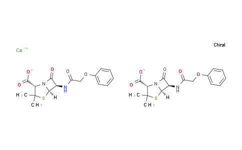 CAS No. 147-48-8, Calcium (2S,5R,6R)-3,3-dimethyl-7-oxo-6-(2-phenoxyacetamido)-4-thia-1-azabicyclo[3.2.0]heptane-2-carboxylate